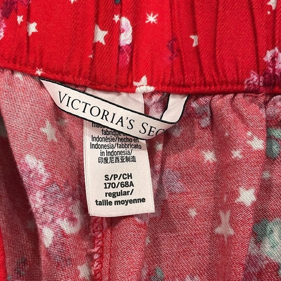 Victoria’s Secret Red Floral Rose and Peony Pajama Pants small - Picture 7 of 8